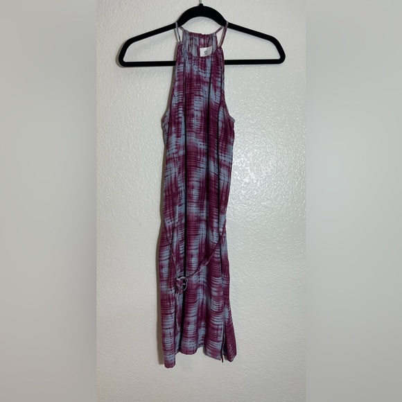 A/X ARMANI EXCHANGE💜SILK PLAID HALTER DRESS Sz 2 - Picture 5 of 6